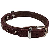 Bafpet Kožený obojek DENYS - Hnědý - Dog Collar