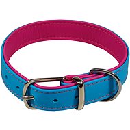 Bafpet Kožený obojek JACKY - Modrý - Dog Collar