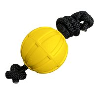 Bafpet FOAM ball with string - Yellow, 7cm × 48cm, 09083Y - Dog Toy Ball