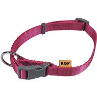 Bafpet Strap collar solid colour - Fuchsia, 15mm × 30-50cm, 18100J - Dog Collar