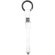 Bigben KEYRINGCABLEIP5W USB - Lightning, white, 0.1m - Data Cable