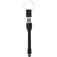 Bigben KEYRINGCABLEMICB USB - micro USB fekete, 0,1 m - Adatkábel