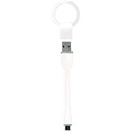 Bigben KEYRINGCABLEMICW USB - micro USB fehér, 0,1 m - Adatkábel