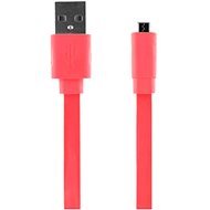 BIGBEN CABLEFLATMICP micro USB ružový, 1m - Dátový kábel