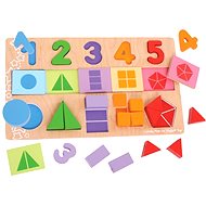Large Board with Slots - Numbers, Colours, Shapes - Puzzle