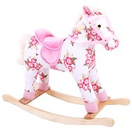 Wooden rocking horse with flowers  - Rocker