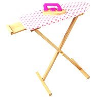 Wooden ironing board with iron - Toy Cleaning Set