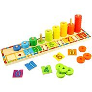 Wooden Motor Board - Setting with Numbers - Motor Skill Toy