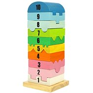  Wooden motor tower with English numerals  - Didactic Toy