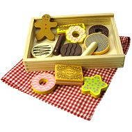 Wooden Essen - Süßigkeiten in einer Holzkiste - Spielset