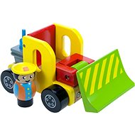 Wooden toy car - Color bulldozer driver  - Toy Car