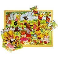 Bigjigs Wooden Jigsaw Puzzle - Bear Picnic - Jigsaw