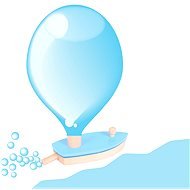 Drevená loďka na balónikový pohon - Hračka do vody
