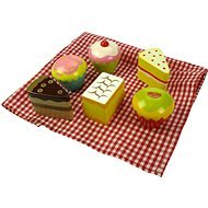  6 cakes in a wooden box  - Game Set