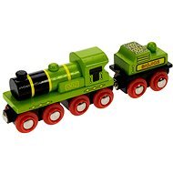 Wood Train Drops - Green locomotive with tender - Train
