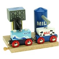  Wooden train sets - Warehouse milk and water  - Rail Set Accessory