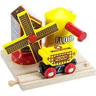 Wooden Train Trains - Windmill with flour tray - Rail Set Accessory