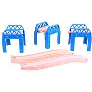 Wooden Train Pipes - Set of bridge constructions - Rail Set Accessory