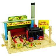  Wooden train sets - Steel Plant with automatic tilting coal  - Rail Set Accessory