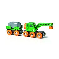  Wooden train sets - wagon and crane  - Train