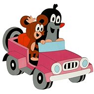  Wooden Decoration - Mole in the car  - Children's Bedroom Decoration