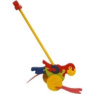 Wooden toy toy - Parrot towel - Push and Pull Toy