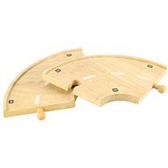 Bigjigs Wooden way turn 2pcs - Rail Set Accessory