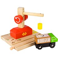 Vláčkodráhy - kleine Kran mit einem Auto - Modellbahn-Zubehör