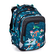 BAGMASTER LUMI 24 E school backpack - cube world - School Backpack