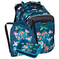 BAGMASTER LUMI 24 E small school set for first graders - cube world - School Set