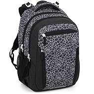 BAGMASTER Porto 25 A School Backpack, Black/White - School Backpack