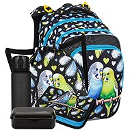 BAGMASTER Beta 25 A Parrot: Backpack, Pencil Case, Sack, Bottle, Lunch Box - School Set
