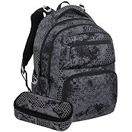 BAGMASTER Zipster 25 B šedý: batoh, penál - School Set
