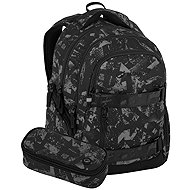 BAGMASTER Nomad 25 B Black/Grey: Backpack, Pencil Case - School Set