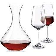 Crystalex Sandra Wine Set (Set 1 Decanter + 2 Glasses) - Carafe 