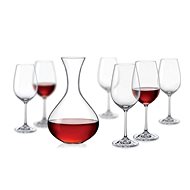 Crystalex Viola Wine Set (1 Decanter + 6 Glasses) - Carafe 