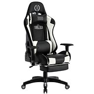 BHM Germany Turbo LED, Synthetic Leather, Black / White - Gaming Chair