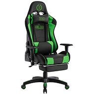 BHM Germany Turbo LED, Synthetic Leather, Black / Green - Gaming Chair