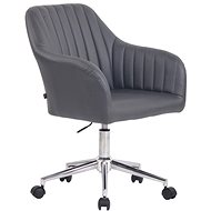 BHM GERMANY Filton, syntetická kůže, šedé - Conference Armchair