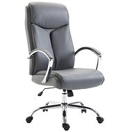 BHM Germany Vaud, Synthetic Leather, Grey - Office Armchair
