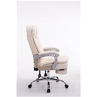 BHM Germany Troy, Synthetic Leather, Cream - Office Armchair