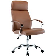 BHM GERMANY Faro, syntetická kůže, světle hnědé - Office Armchair