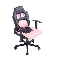 BHM Germany Fun, synthetic leather, black / pink - Children’s Desk Chair