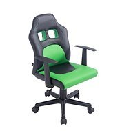 BHM Germany Fun, synthetic leather, black / green - Children’s Desk Chair