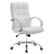 BHM Germany Mikos, syntetická koža, biela - Kancelárska stolička