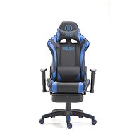 BHM GERMANY Jarama with footrest, synthetic leather, blue - Gaming Chair
