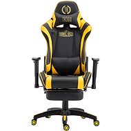 BHM GERMANY Jarama with footrest, synthetic leather, yellow - Gaming Chair