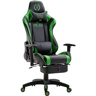 BHM GERMANY Jarama with footrest, synthetic leather, green - Gaming Chair
