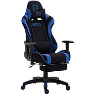 BHM GERMANY Jarama with footrest, textile, blue - Gaming Chair