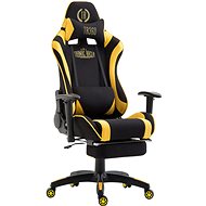 BHM GERMANY Jarama with footrest, textile, yellow - Gaming Chair